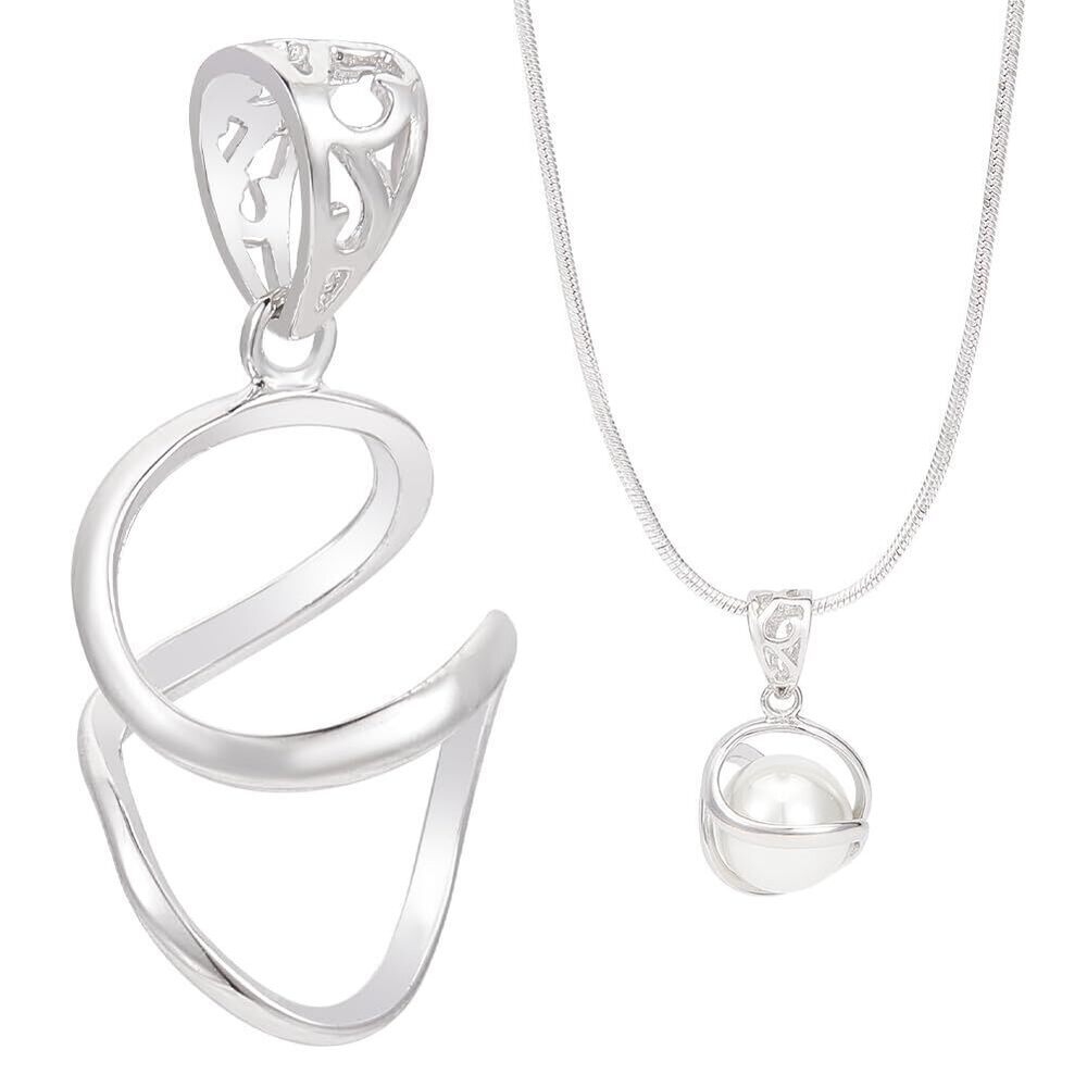 6994 925 Silver Pendant Blank for Irregular Shape Gemstones Pendant